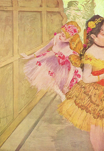Dancer Against A Stage Flat Edgar Degas